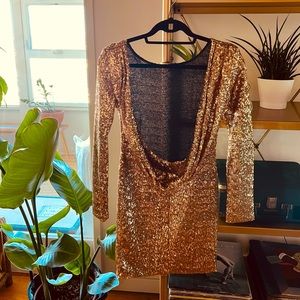 Gold Sequin Glitz & Glam Dress